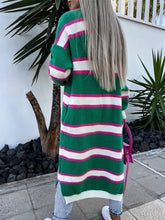 Load image into Gallery viewer, Striped Open Front Longline Cardigan