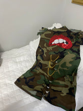 Load image into Gallery viewer, Camo Ruffle Cut Out Jacket
