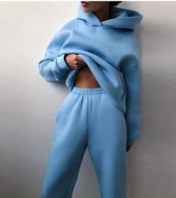 Load image into Gallery viewer, Women's Casual Hooded Sweater Two-piece Suit Clothes Hoodie Tracksuit
