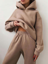 Load image into Gallery viewer, Women's Casual Hooded Sweater Two-piece Suit Clothes Hoodie Tracksuit
