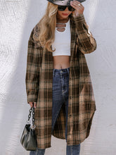 Load image into Gallery viewer, Plaid Button Up Long Sleeve Shacket
